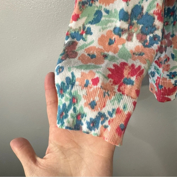 Blair Bright Floral Lightweight Button Cardigan Women's Size Medium - Picture 4 of 8